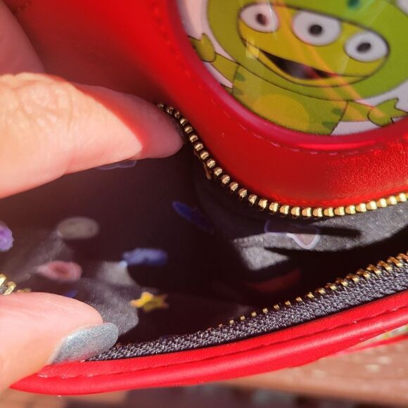Loungefly Mini Backpack Disney Pixar Alien Remix Faux Leather Red 11.5\